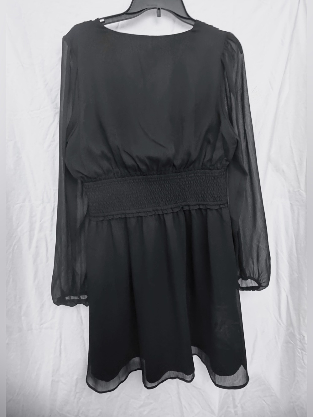Steve Madden Diana Lace-Up Long Sleeve Chiffon
Black Mini Dress NWT - Picture 4 of 7